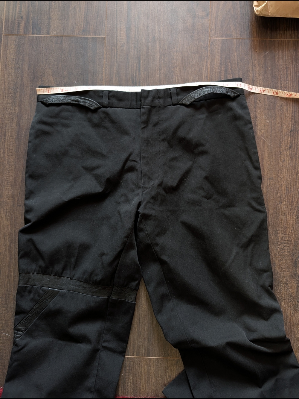 DIOR HOMME Hedi Slimane VTG Black Leather Bondage Insert Italy Pants 46 - Picture 15 of 16
